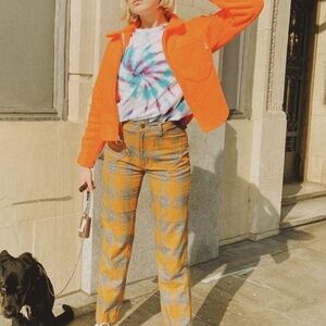 Lykke Wullf ranch pants marigold Orange Straight Leg Pants RARE